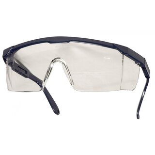 Laboratory safety goggles clear (with side protection, length-adjustable temples)