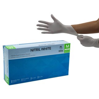 100x disposable vinyl gloves, powder-free, size M