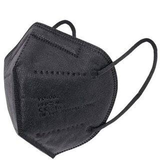 FFP2 folding mask black without valve from EU-certified production, individually packed (DIN EN149:2001 + A1:2009)